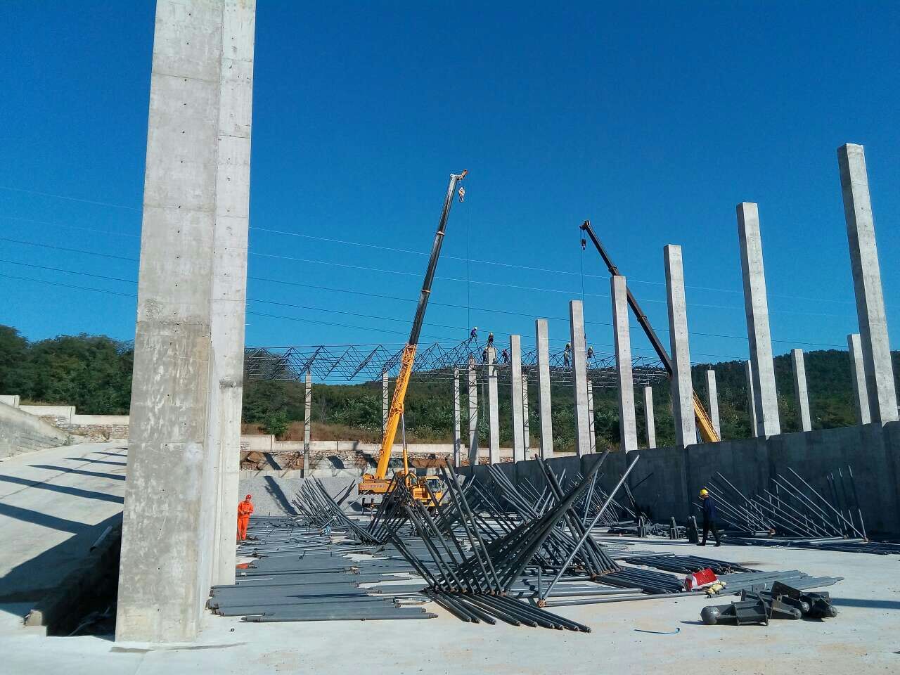 清镇威海搅拌站网架